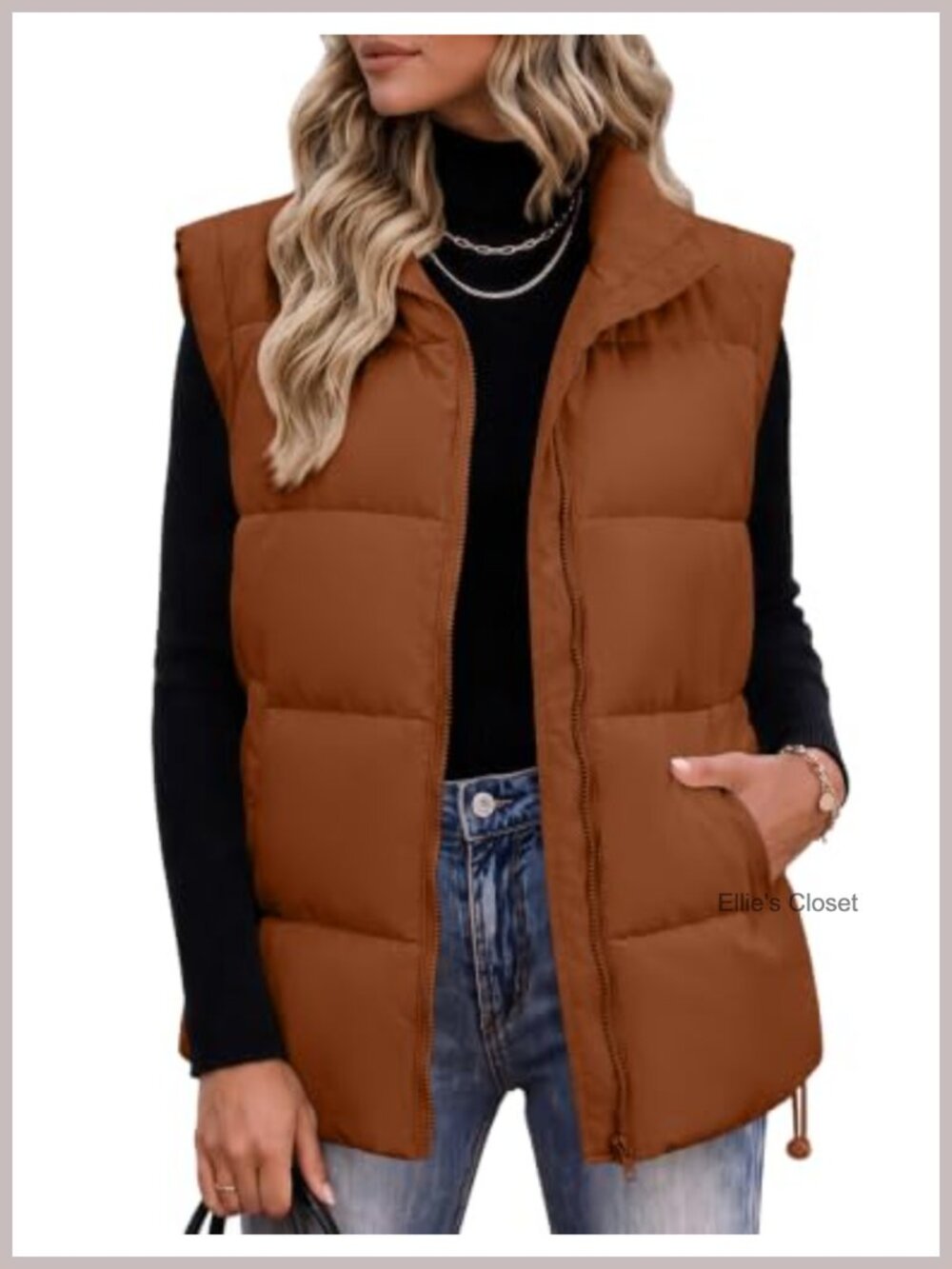 Zeagoo Women's Puffer Vest Lightweight Quilted Sleeveless Winter Coat